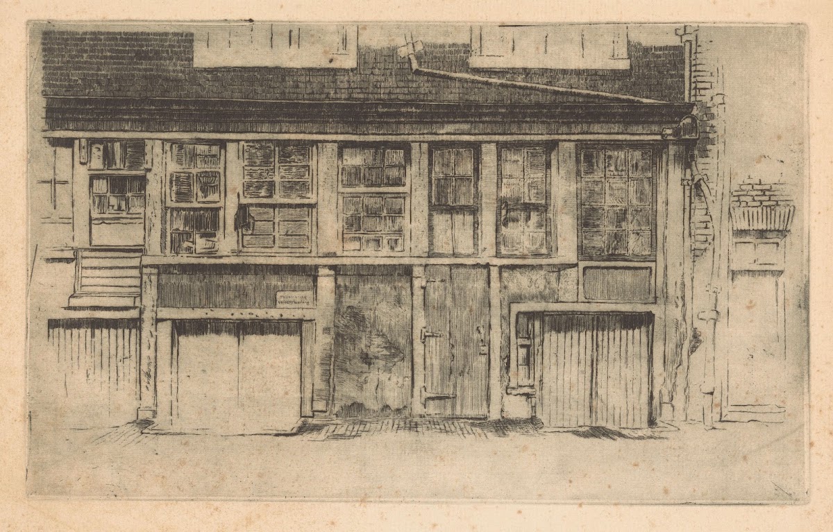 Shopfront on the Vuile Weespad in Amsterdam 20th century