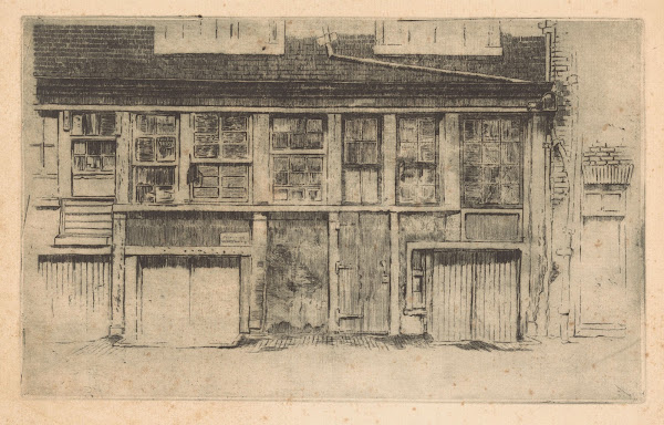 Shopfront on the Vuile Weespad in Amsterdam 20th century