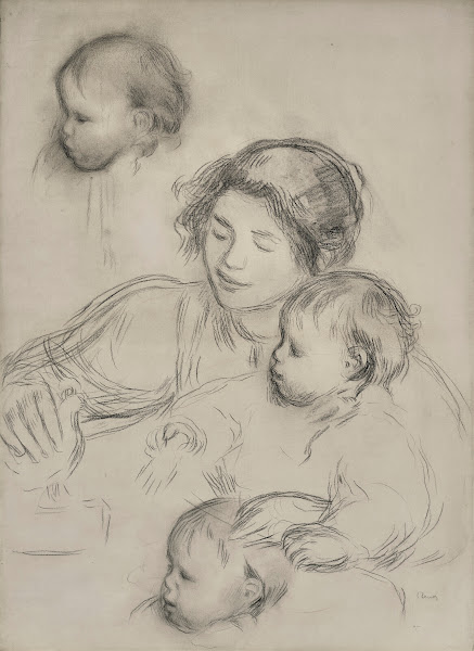 Gabrielle et Jean Renoir jouantÉtude circa 1895