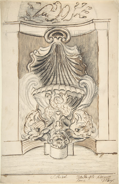 Fountain at the Villa Panfili Italy 1752
