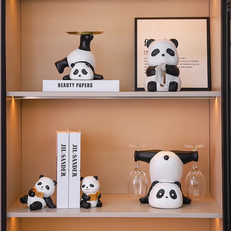Panda Wine Bottle Holder, Modern Art Design