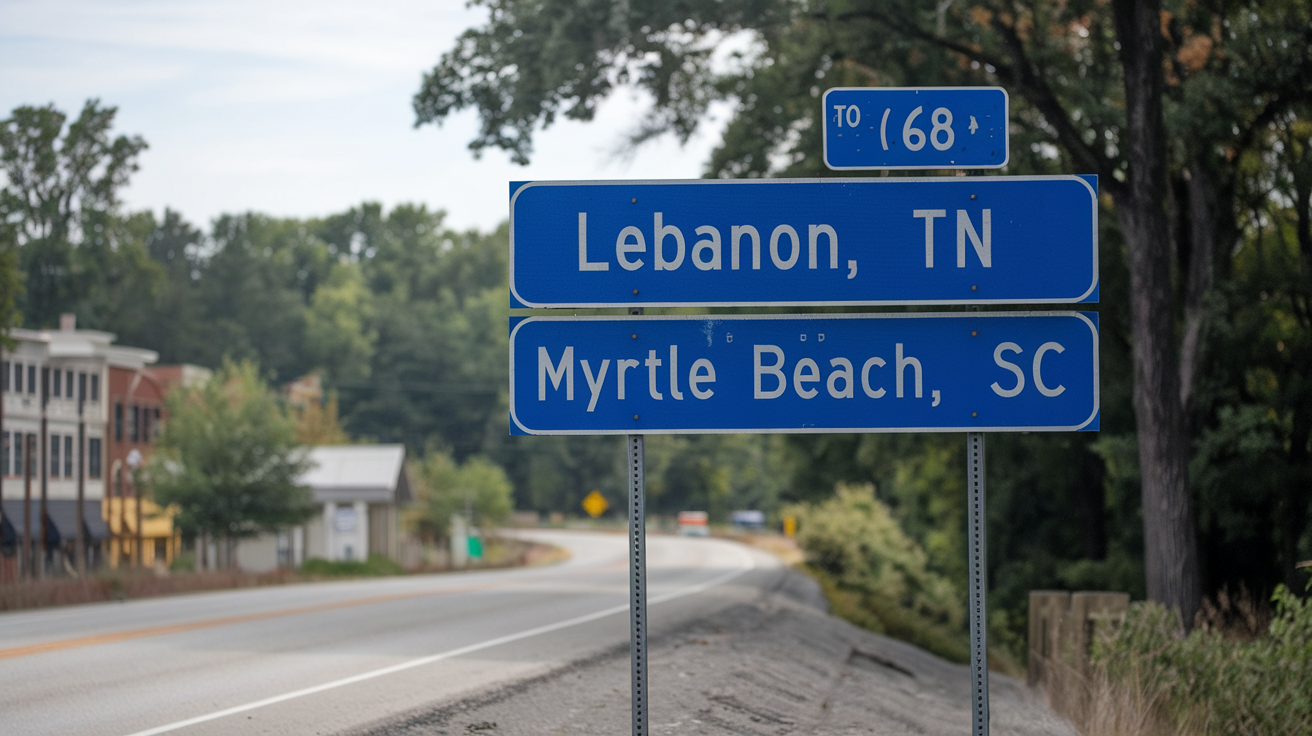 Distance and Travel Tips: Myrtle Beach from Lebanon, TN