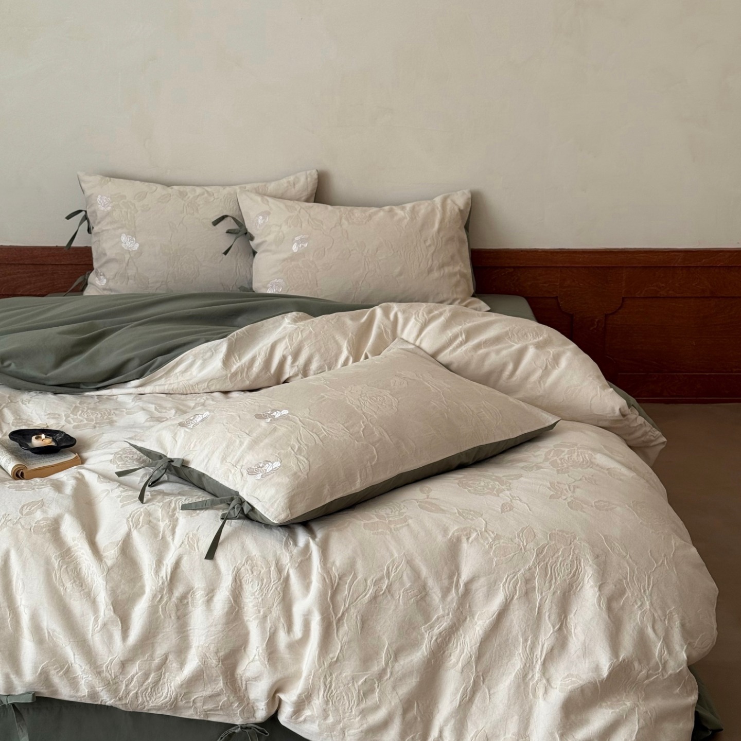 Cotton Bedding Set, Brushed, Vintage Style