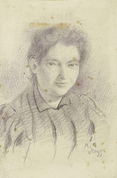 Portrait de femme en buste de trois quarts vers la droite 1895