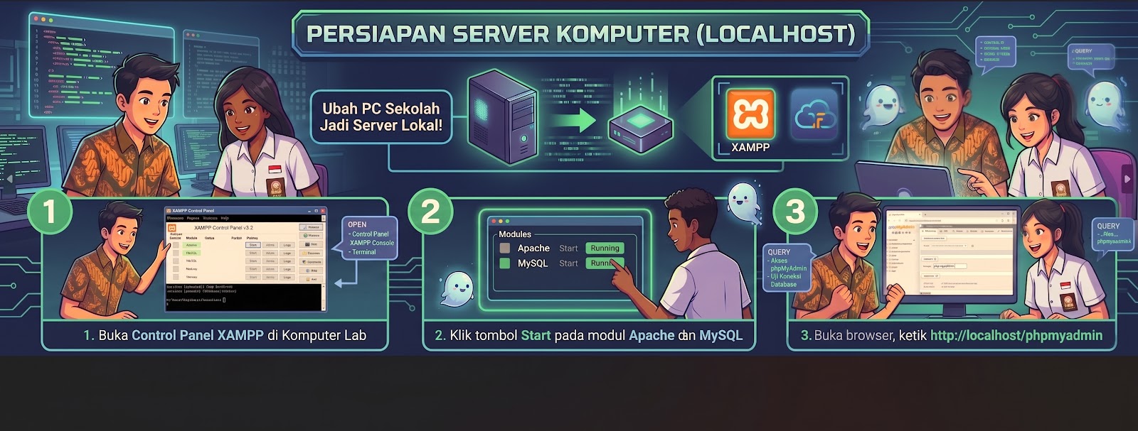 Tampilan XAMPP Control Panel
