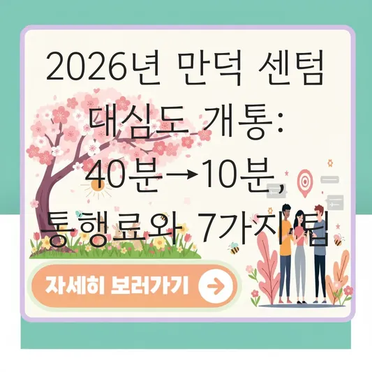 만덕 센텀 대심도 지하도로 개통 시기 및 예상 통행료와 상습 정체 구간 해소 전망 대표 이미지
