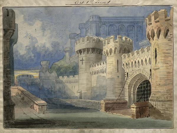 Watercolor scene design