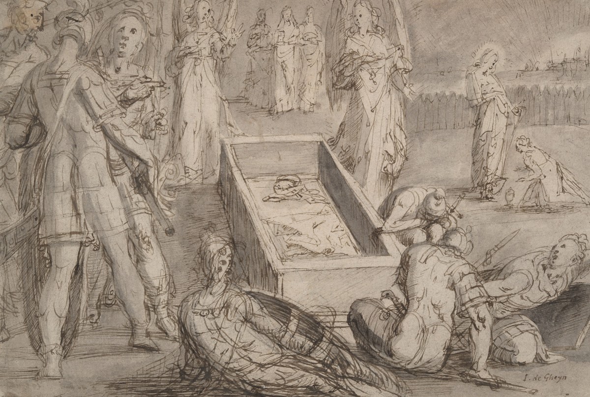Christs Empty Tomb after the Resurrection with Christ Appearing to Mary Magdalen
