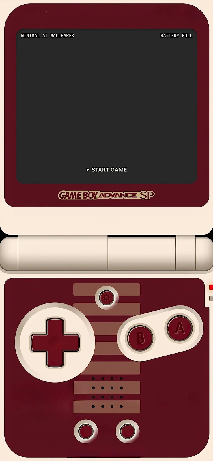 Game Boy Advance SP Wallpaper - Vector Illustration 2K iPhone Wallpaper (1572x3408)