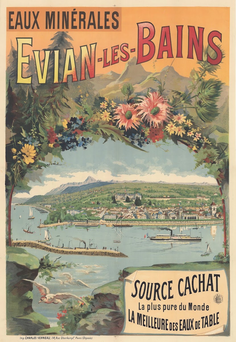 Eaux minérales Evian les Bains 1890 1900