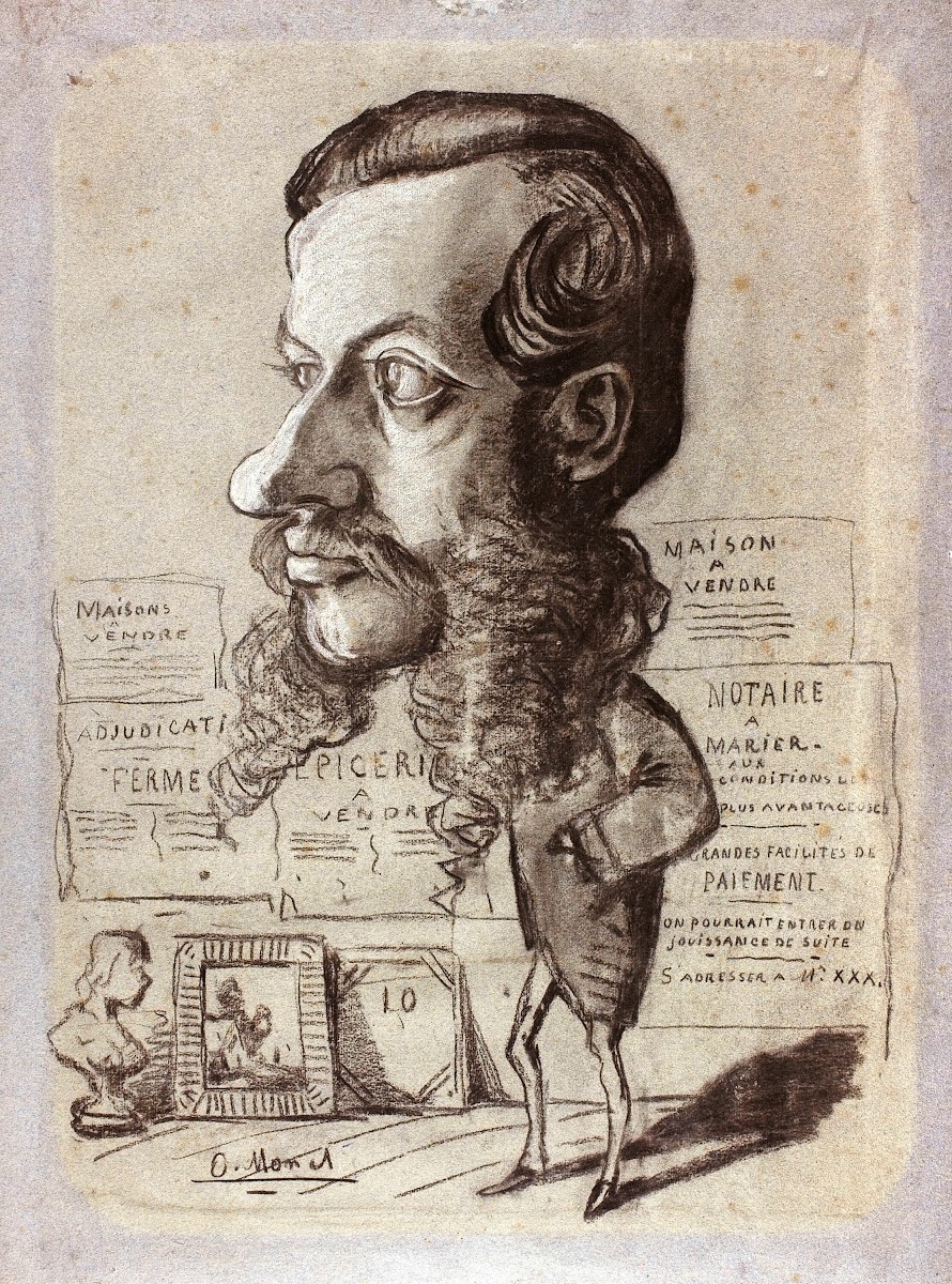 Caricature of Léon Manchon 1858