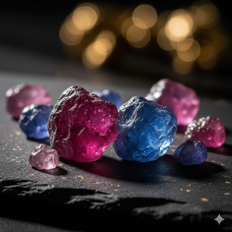 Raw Ruby and Sapphire Stones