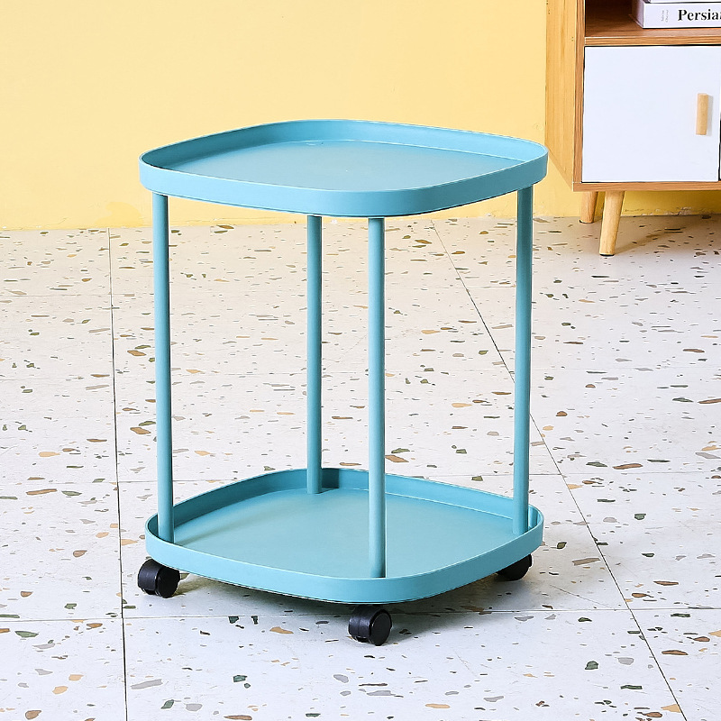 Mobiler Beistelltisch mit Rollen, 43×43×53 cm