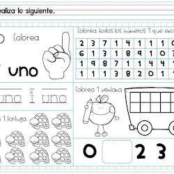 Cuaderno para aprender los numeros del 1 al 20