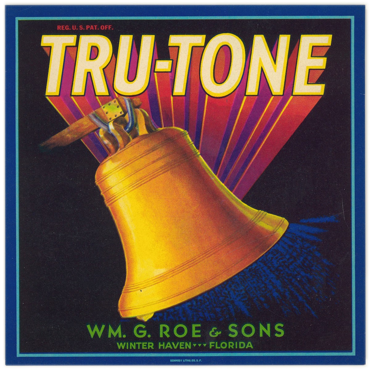 Tru Tone Produce Label 1930 1950