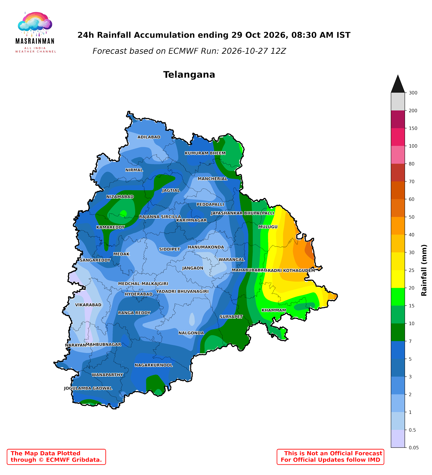 Telangana - MasRainMan Weather