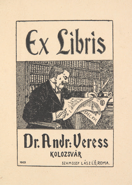 Ekslibris Andre Veress 1903