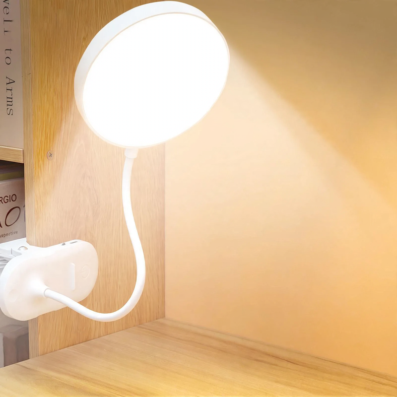 Eye-friendly LED clamp lamp for studying and reading