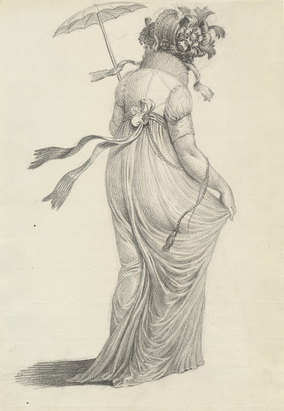 A Fashionable Young Woman Seen From Behind 1800 1803