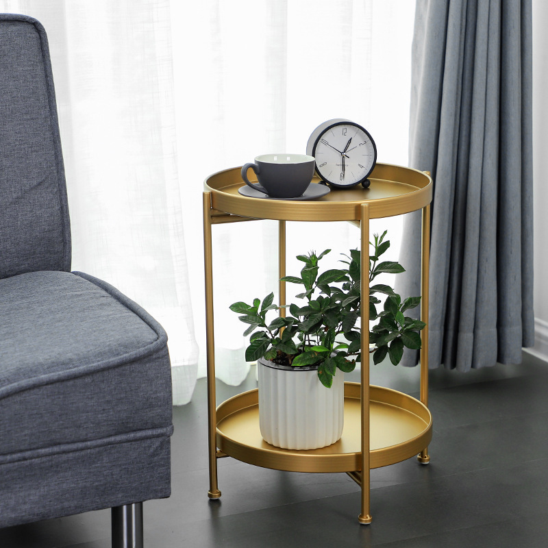 Side table, metal, round, 51.5 × 40 cm