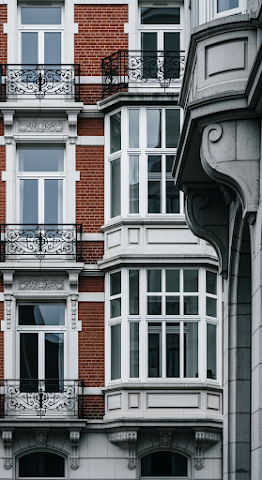 Red Brick Building Balconies