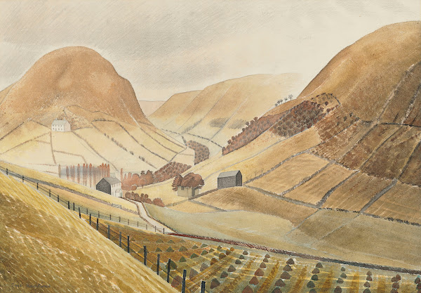 Corn Stooks and Farmsteads  Hill Farm Capel yffin Wales 1938