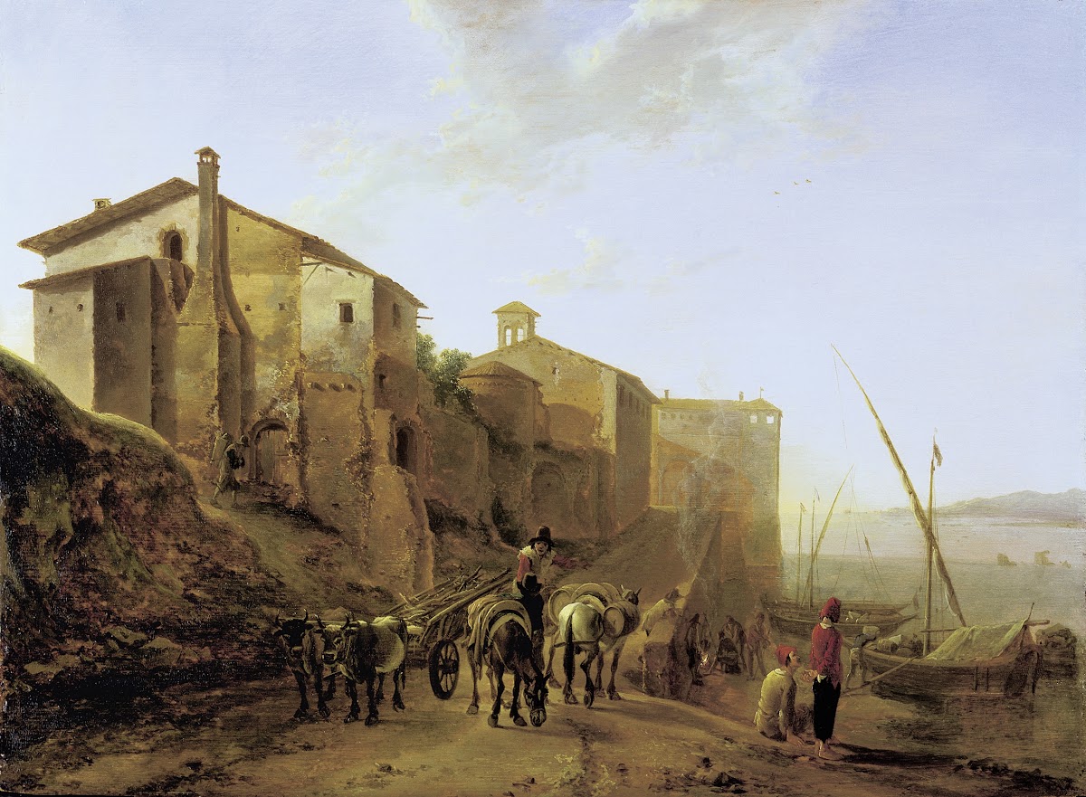View of the Ripa Grande in Rome ca 1640  1645