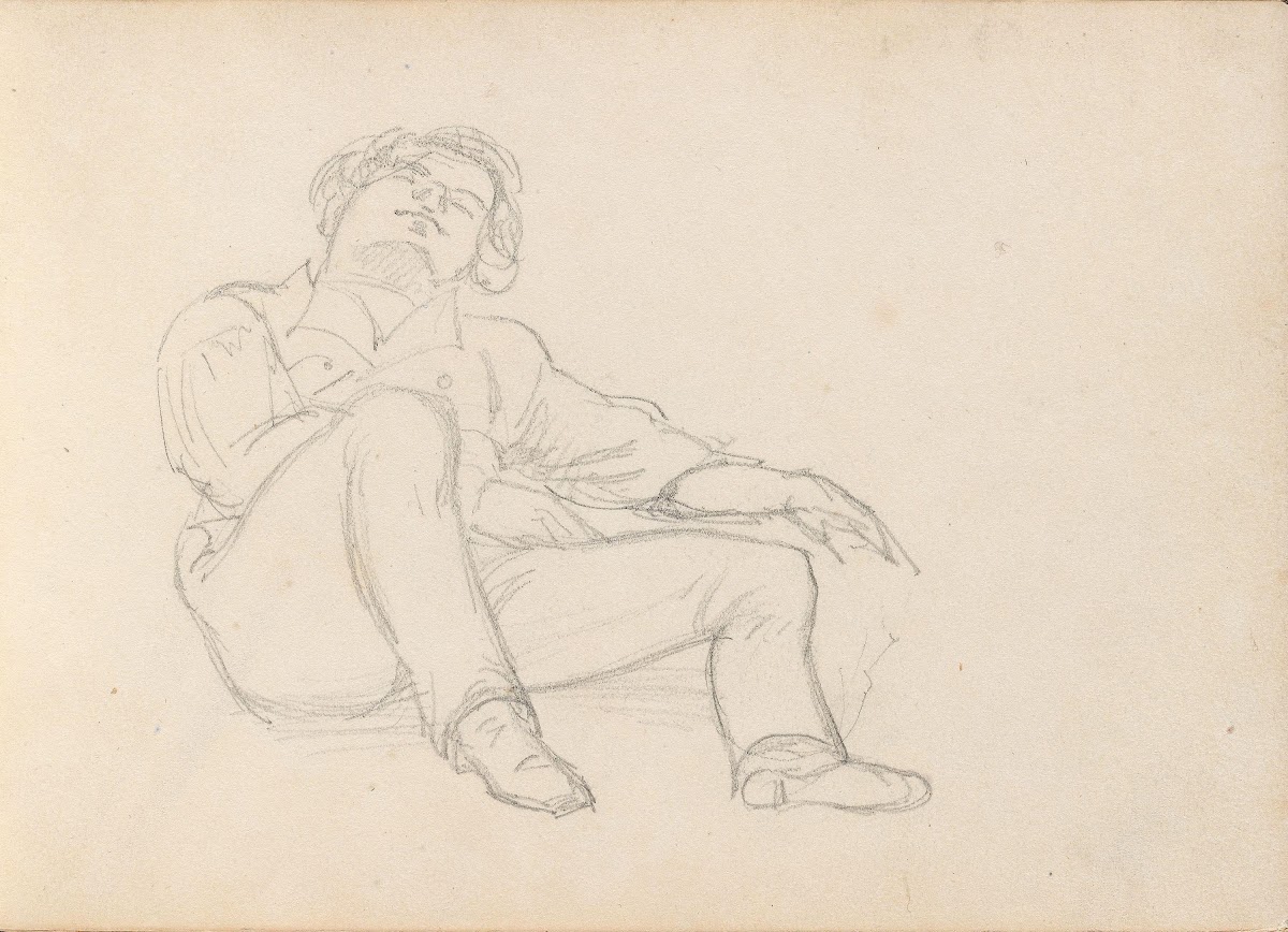 Hvilende mannsfigur 1838