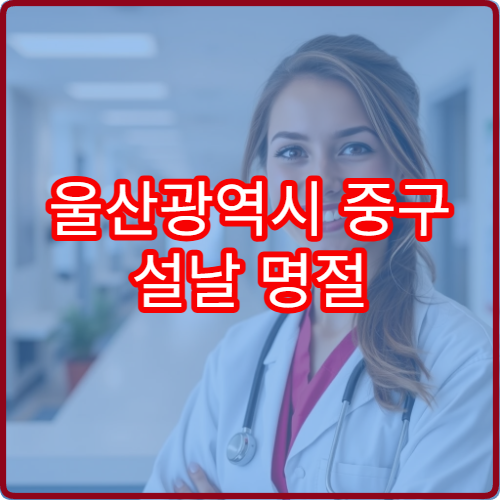 울산광역시 중구 설날 명절 정형외과 연휴 진료 병원 허리·관절통 진료