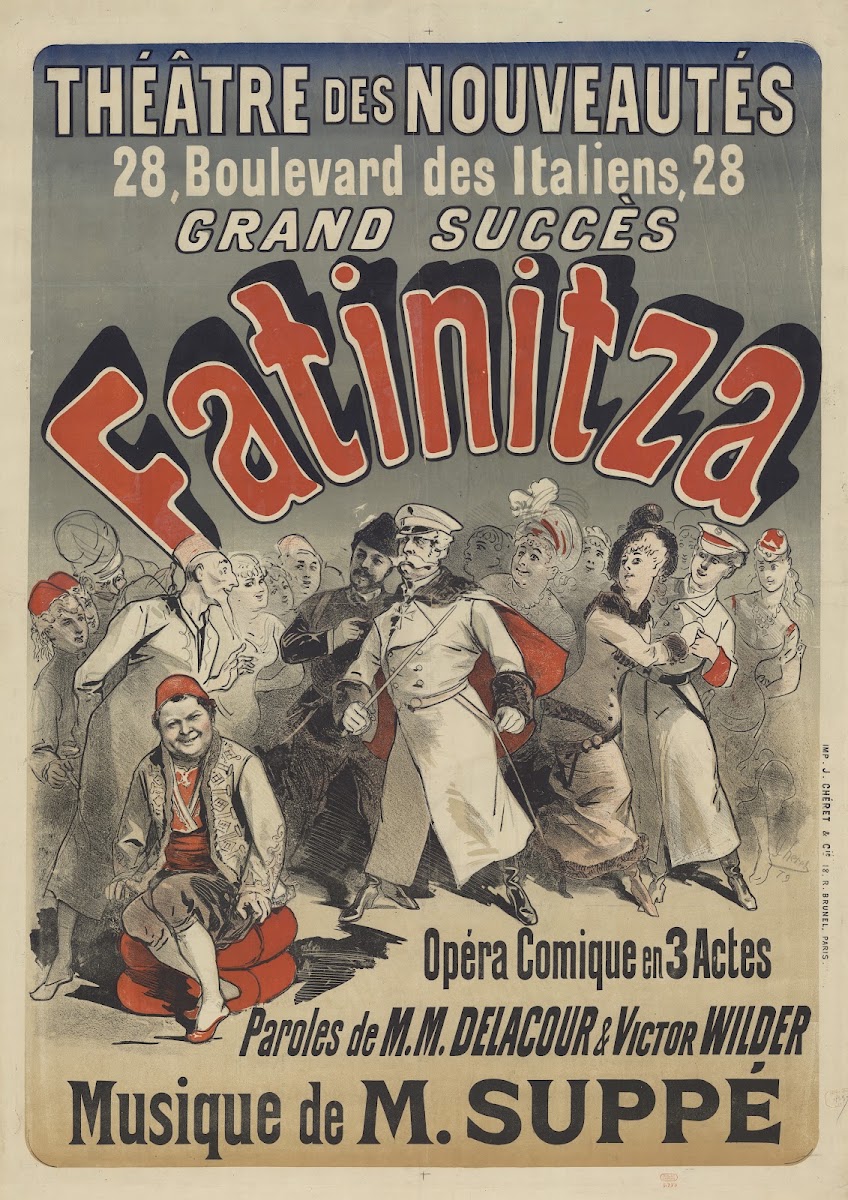 Théâtre des Nouveautés Fatinitza Musique de M Suppé 1879