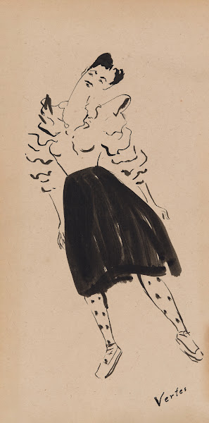 Portrait of Janet Braguin in the style of MarcelVertes early 20thcentury