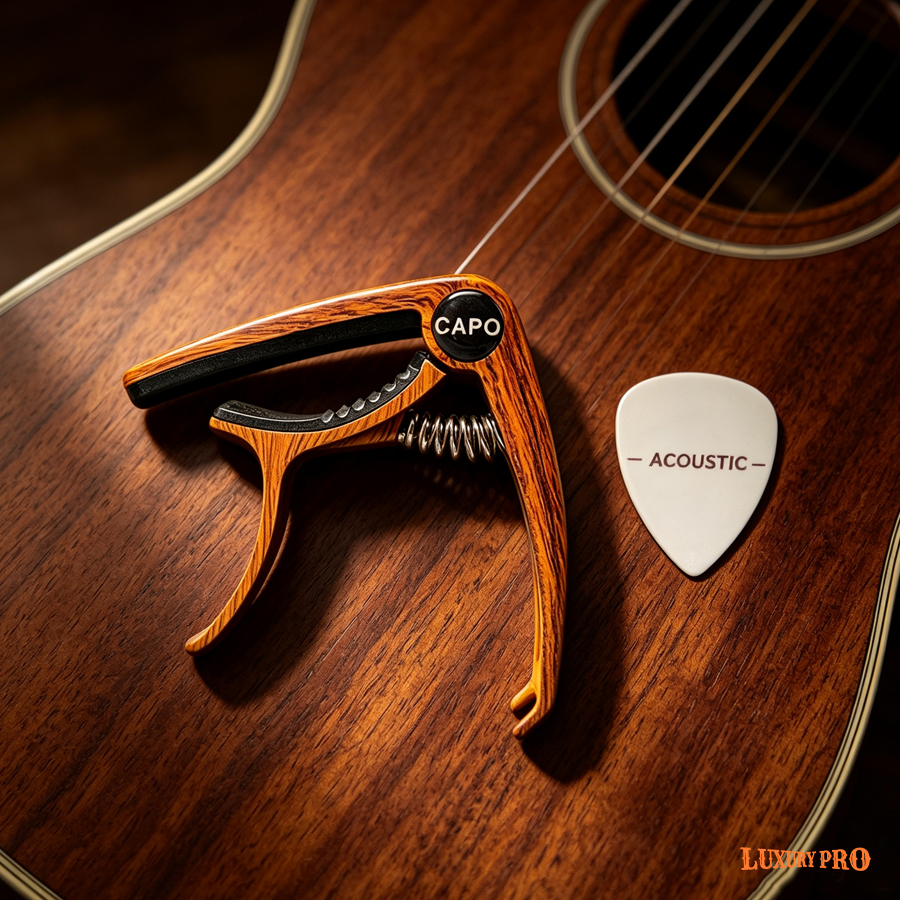 Guitar Capo + Pick