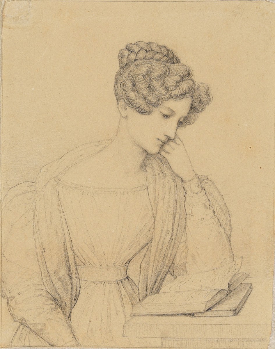 Sophie Markgräfin von Baden an einem Tische lesend 1827
