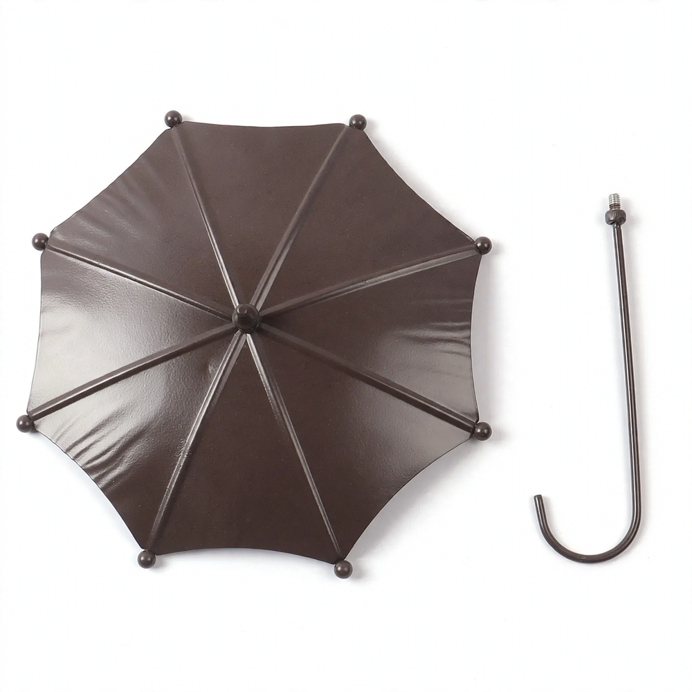 Iron bird bath in umbrella shape