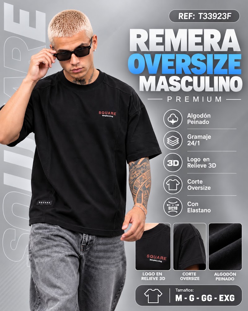 Remera oversize masculina