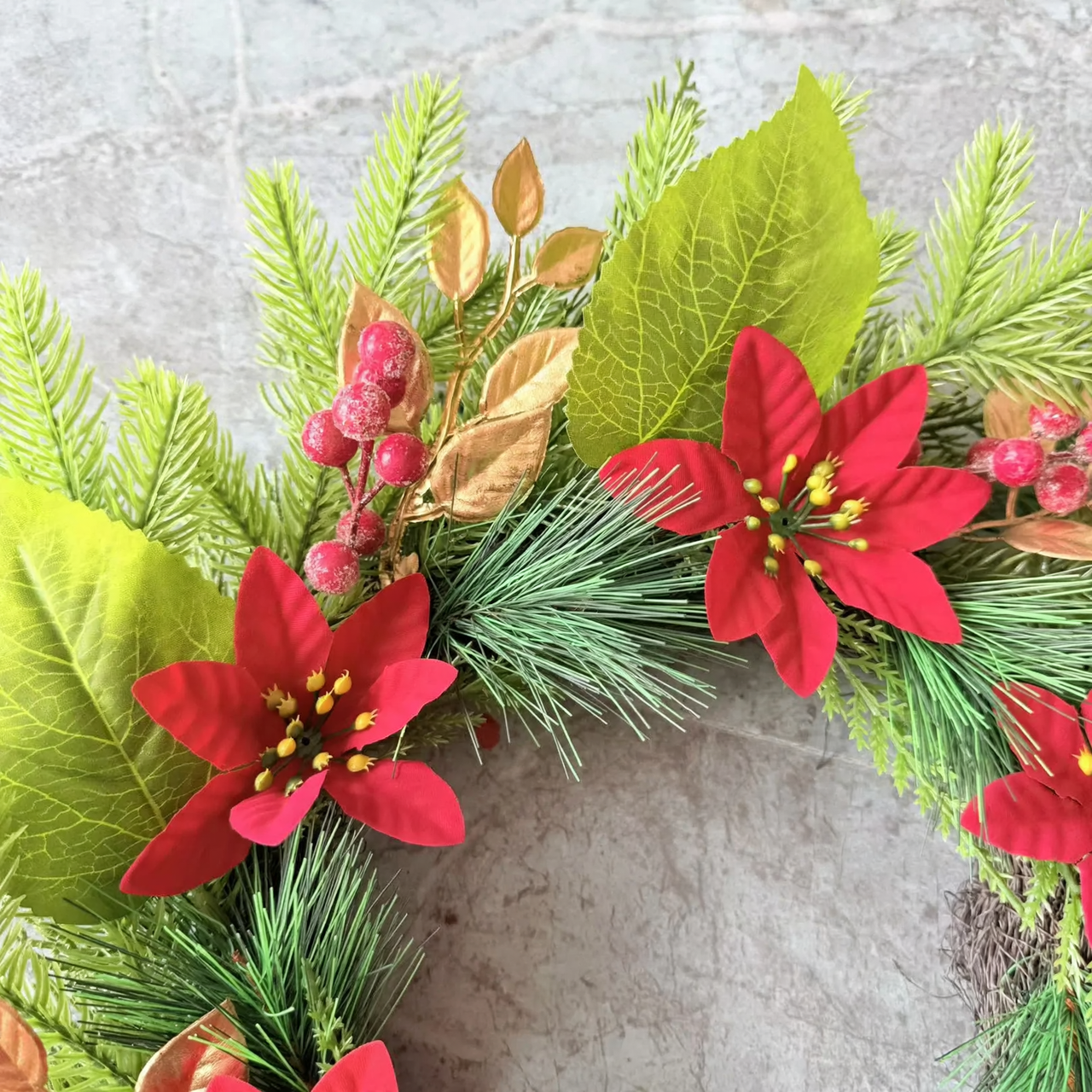 Christmas wreath made of PE, 50 cm