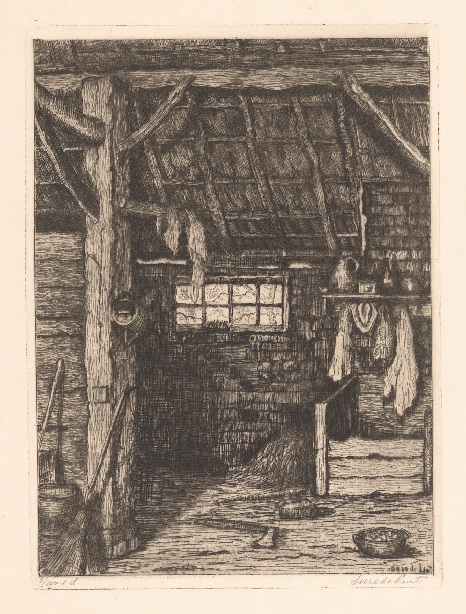 Interieur van een schuur 20th century