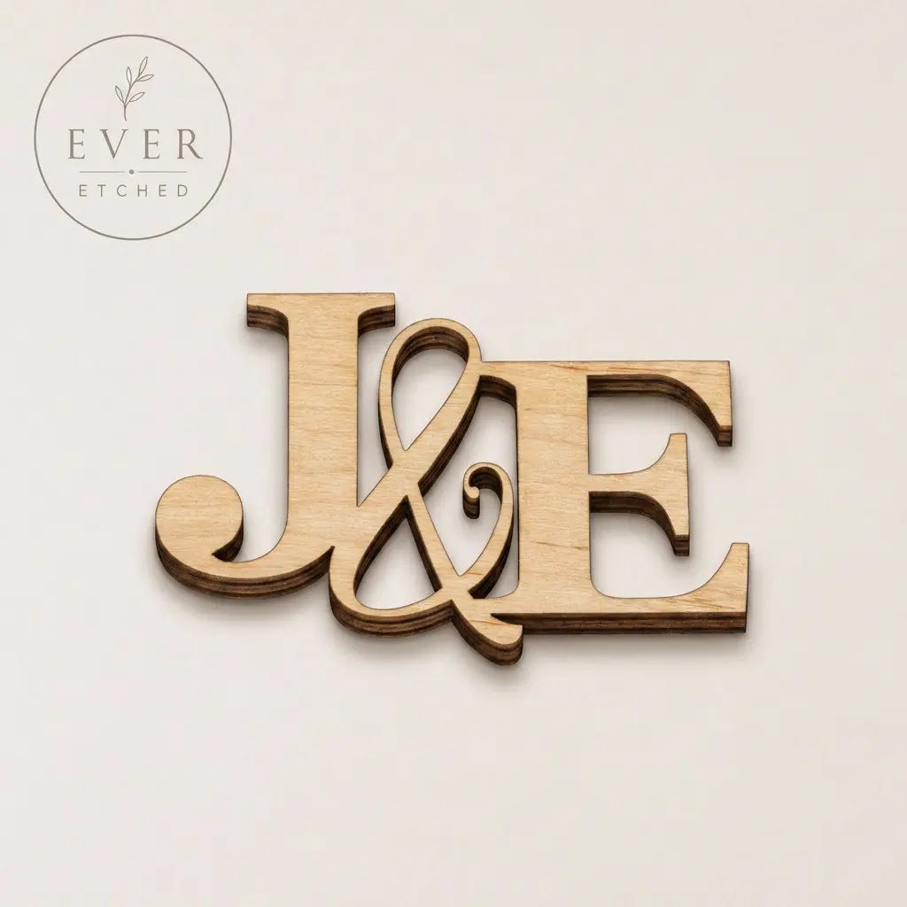 Wood Cut Initials
