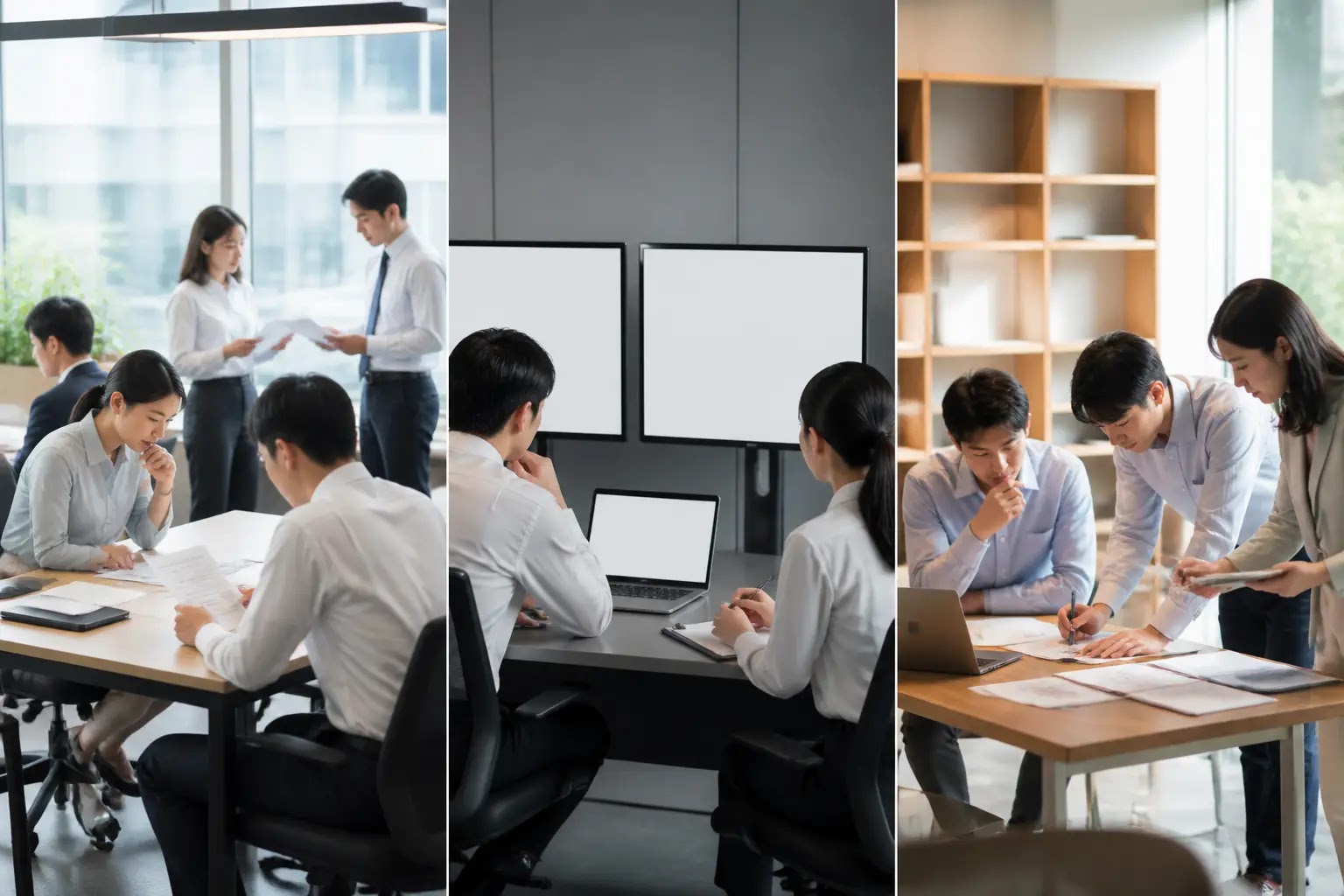 AI-generated Business Daily Brief multi-story editorial montage