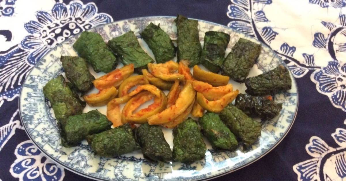 Cá gói lá lốt chiên không dầu