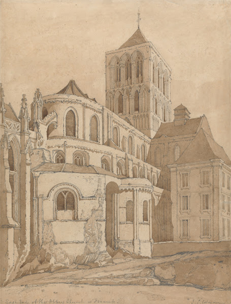 Abbey Church at Fecamp Normandy ca 1818