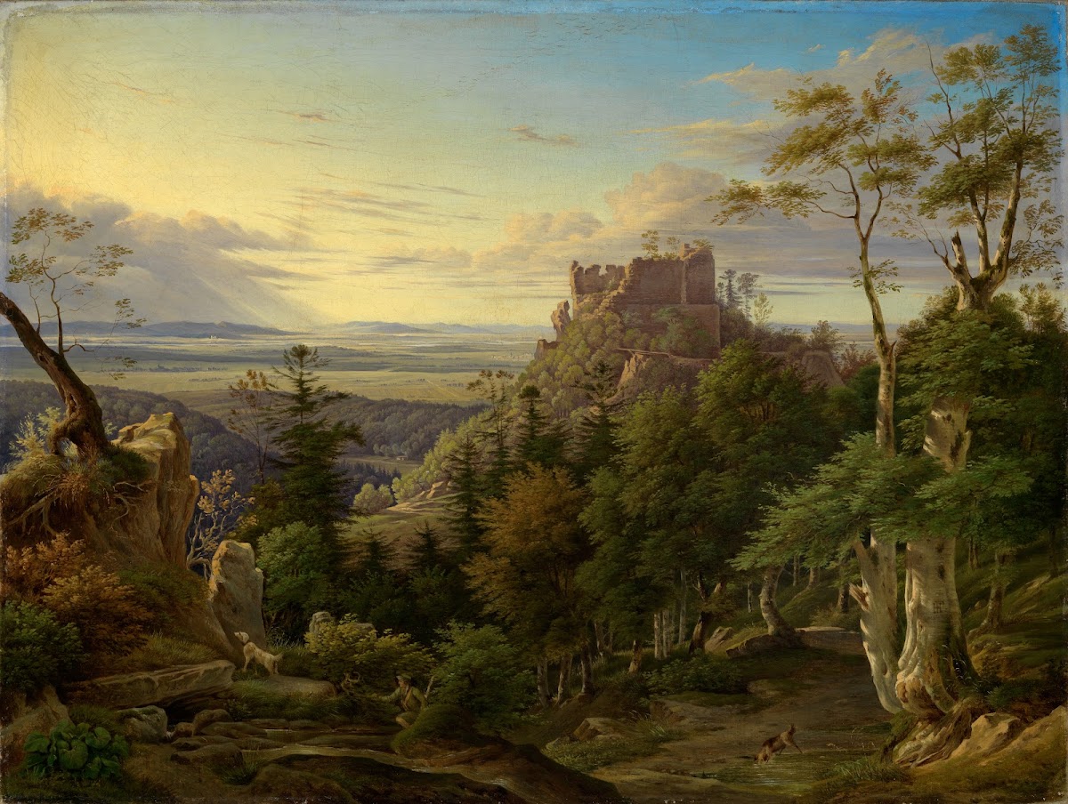 Blick auf die Burg Alt Eberstein 1832