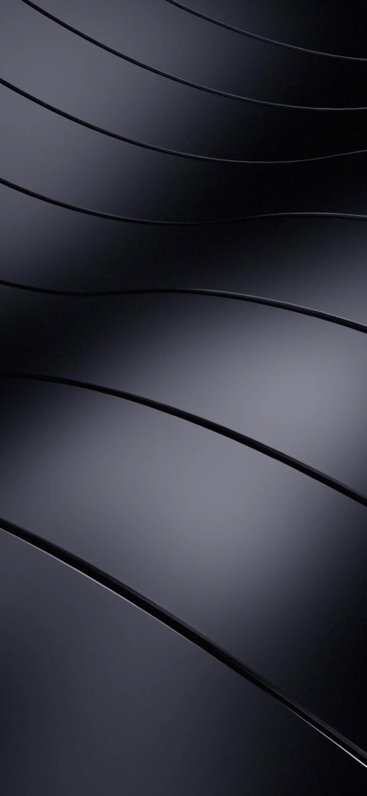 Abstract Dark Curved Waves - Digital 3D Art Full HD iPhone Wallpaper (1090x2360)