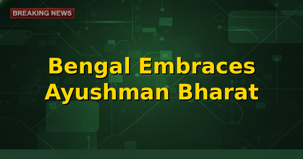 Ayushman Bharat card with West Bengal government logo, signifying the July 2026 rollout