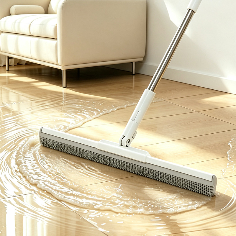 Silicone squeegee broom