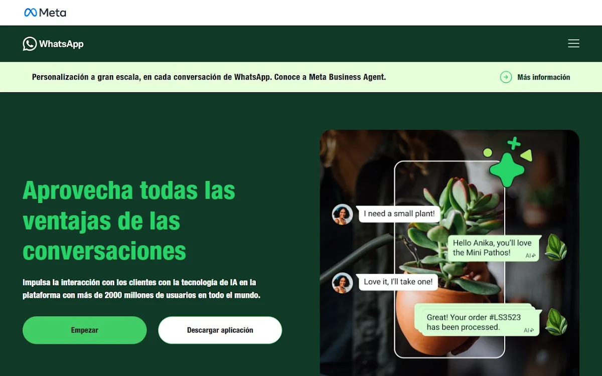 Captura de Whatsapp Business API