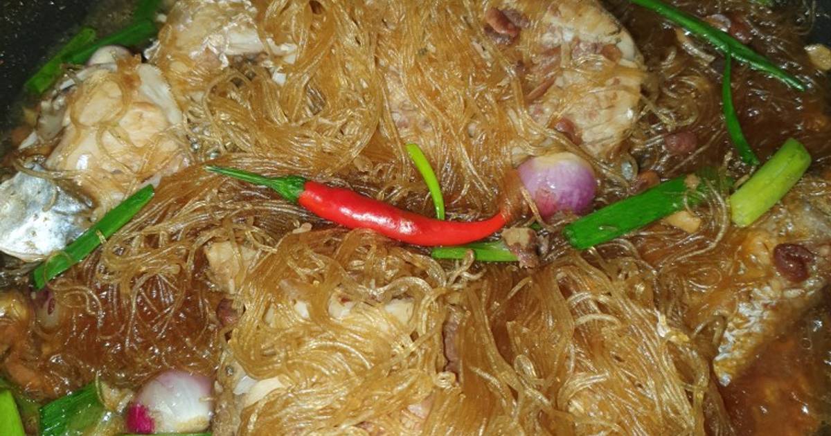 Cá chưng tương, miến