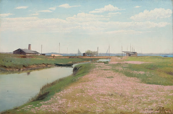 The river and the harbour at Frederiksværk 1900