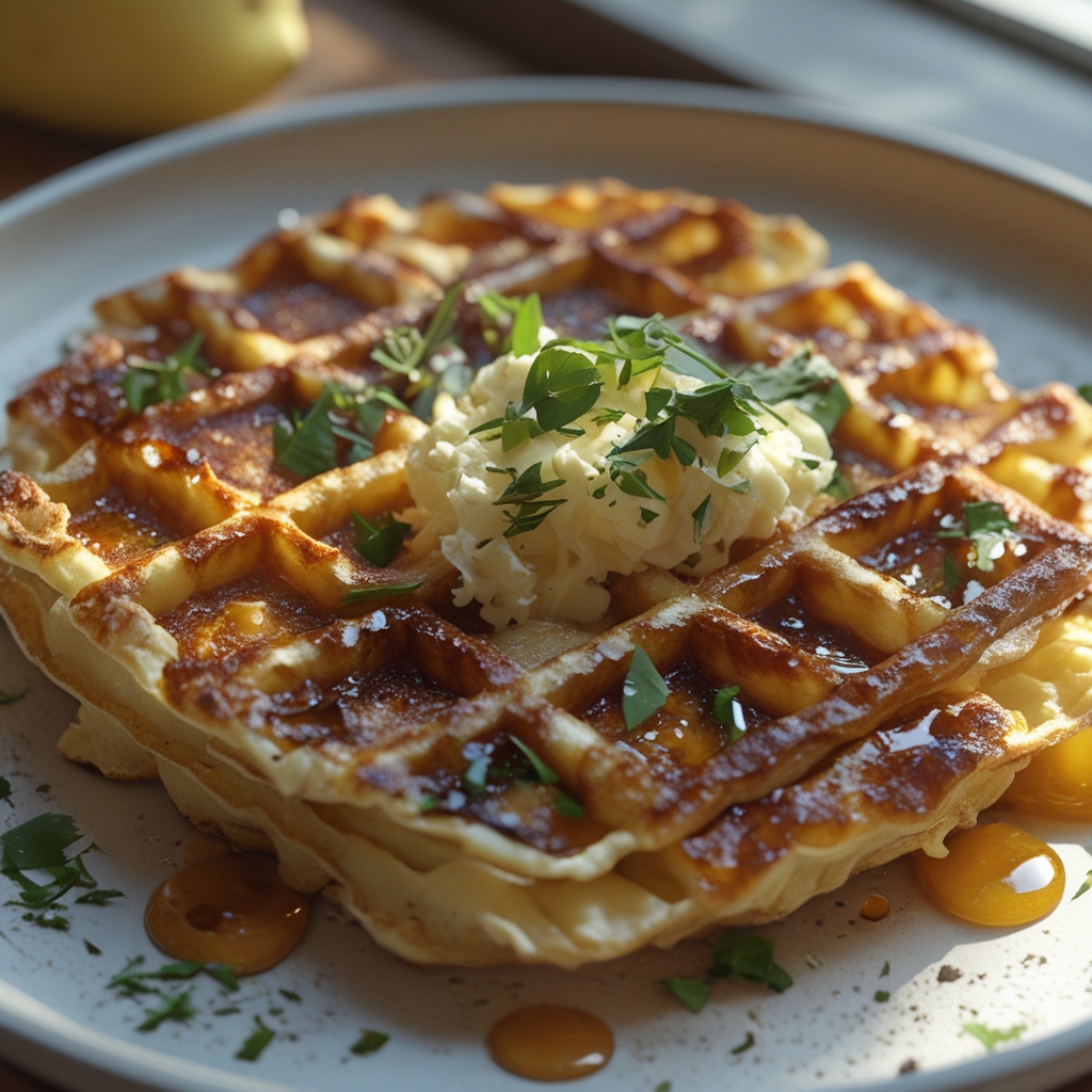Bananenwaffeln ohne Zucker - schnell & einfach Rezept für ein gesundes Frühstück finished