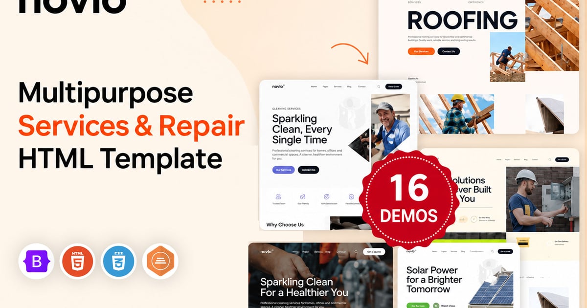 Novlo – Multipurpose Services HTML Template Free Download – Envato Elements